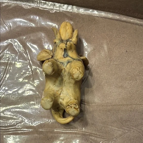 Vintage Handcrafted Tan Elephant Sculpture - Picture 6 of 9